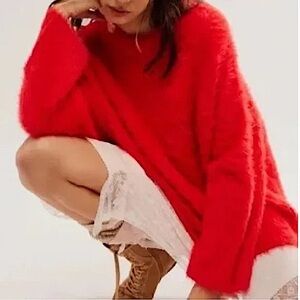 Free People Harrison Bunny Crewneck Sweater